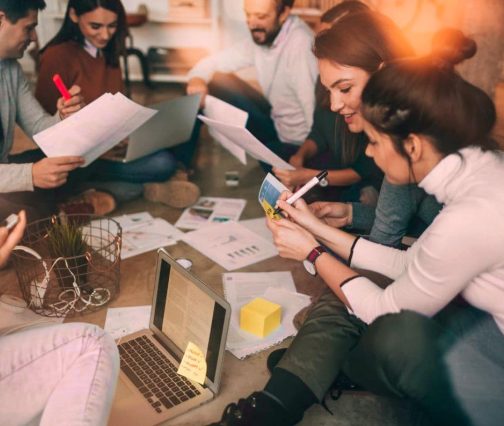 Consultants en recrutement en atelier de formation à la prospection